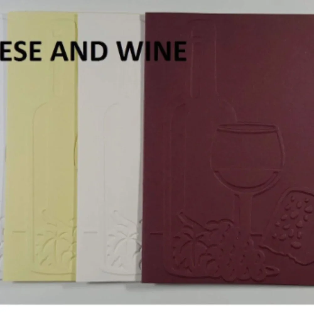 Grapes Embossed Note‎ Cards w Matching Envelopes, Set of 6, Embossed Cards